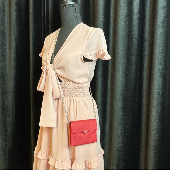 PRADA magenta color nylon Tessuto enamel mini compact wallet crossbody - Picture 2 of 14